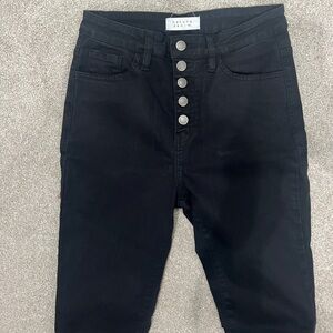 NWT NATURE DENIM HIGH RISE SKINNY JEANS BLACK SIZE 27